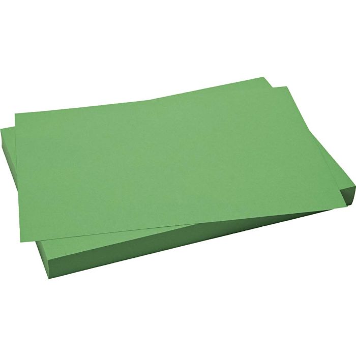 Card, sheet 50x70 cm, 270 g, grass green, 10 sheet/ 1 pack