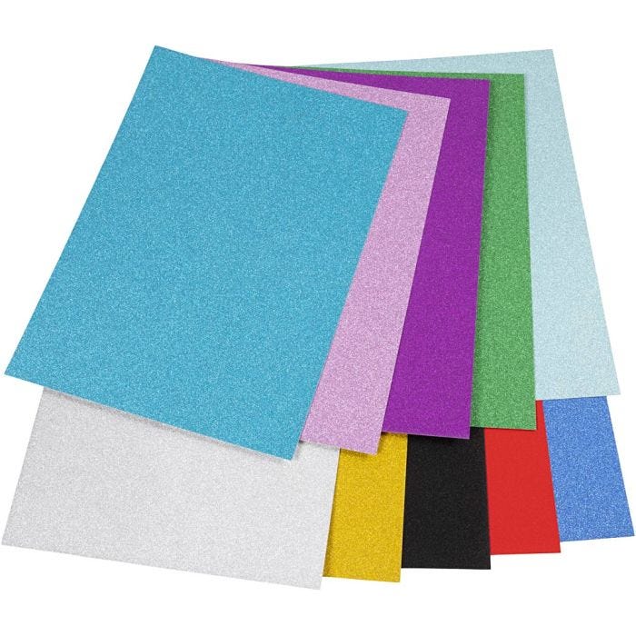 Glitter card, A4, 250 g, 50 sheet/ 1 pack