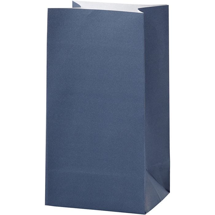 Paper Bag, H: 17 cm, size 6x9 cm, 80 g, blue, 10 pc/ 1 pack