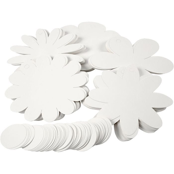 Flowers, dia. 20 cm, 400 g, white, 5x20 pc/ 1 pack