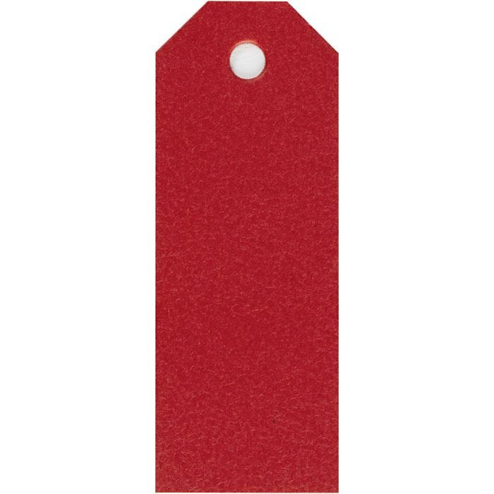 Manila Tags, size 3x8 cm, 220 g, red, 20 pc/ 1 pack