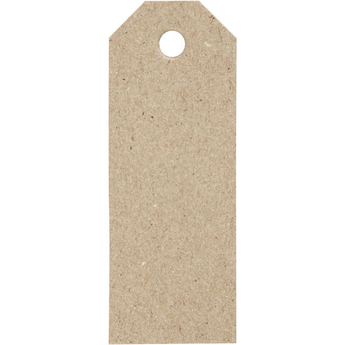 Manila Tags, size 3x8 cm, 220 g, natural, 20 pc/ 1 pack
