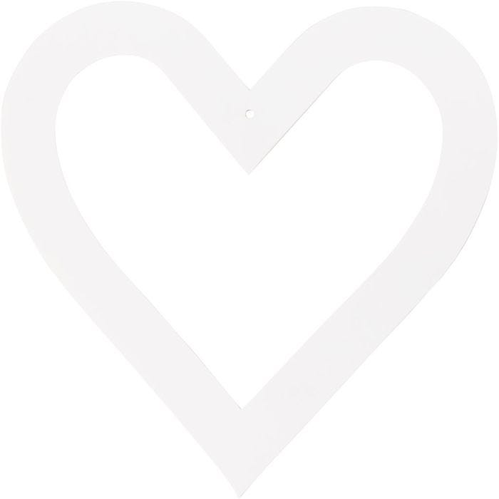 Heart Frame, size 18x18 cm, 230 g, white, 16 pc/ 1 pack