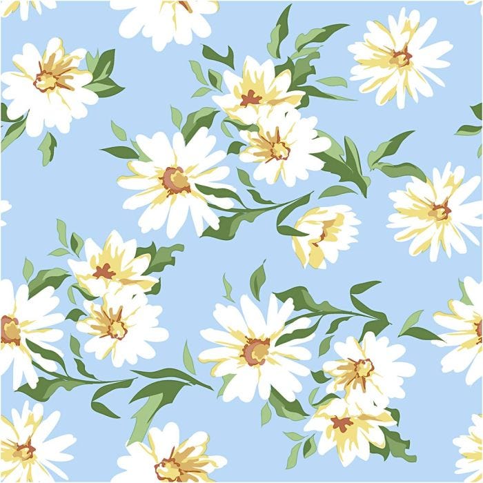 Table Napkins, daisies, size 33x33 cm, 20 pc/ 1 pack