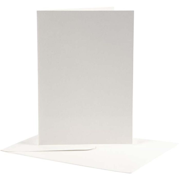 Cards And Envelopes, card size 12,5x17,5 cm, envelope size 14x19 cm, off-white, 10 set/ 1 pack