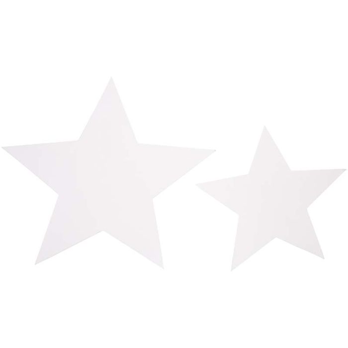 Stars, size 7,3+10 cm, 240 g, white, 40 pc/ 1 pack