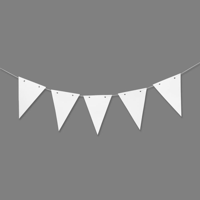 Flags, H: 20 cm, W: 14,5 cm, 300 g, white, 10 pc/ 1 pack