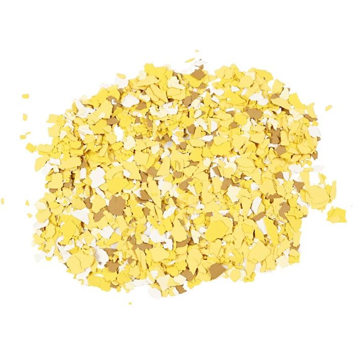 Terrazzo flakes, yellow, 90 g/ 1 tub