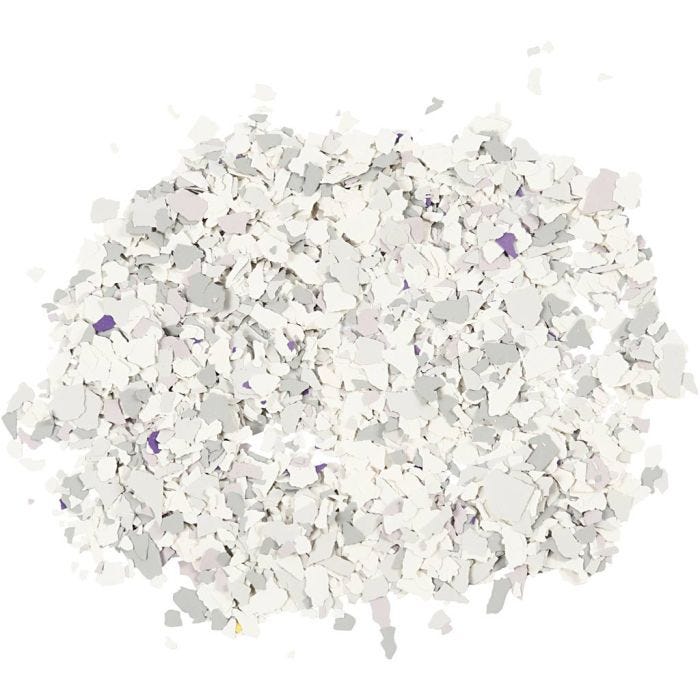 Terrazzo flakes, light grey, 90g/ 1 tub