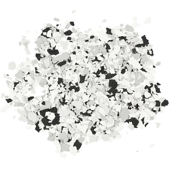Terrazzo flakes, black, 90g/ 1 tub