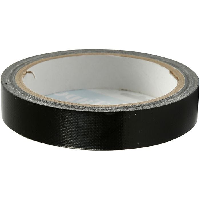 Duct Tape, W: 19 mm, black, 25m/ 1 roll