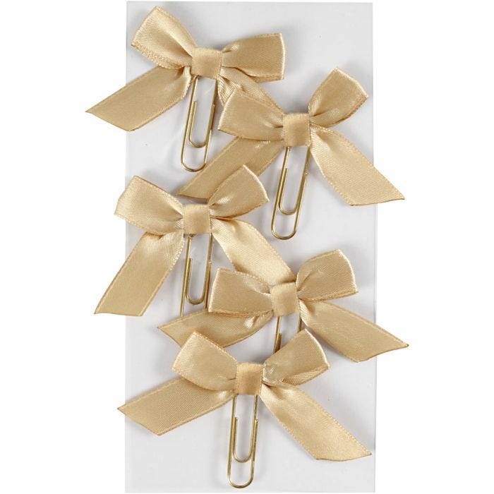 Metal Paperclips, size 40x70 mm, gold, 5 pc/ 1 pack