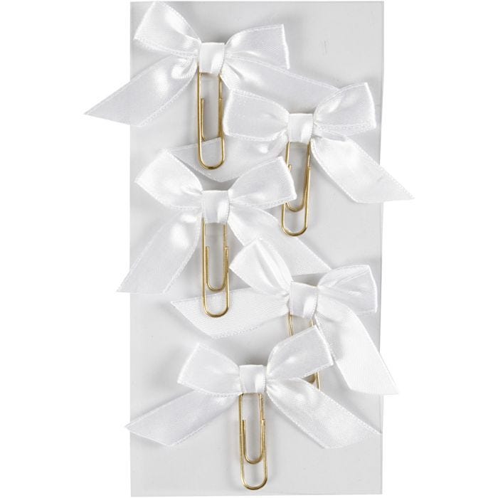 Metal Paperclips, size 40x70 mm, white, 5pc/ 1 pack