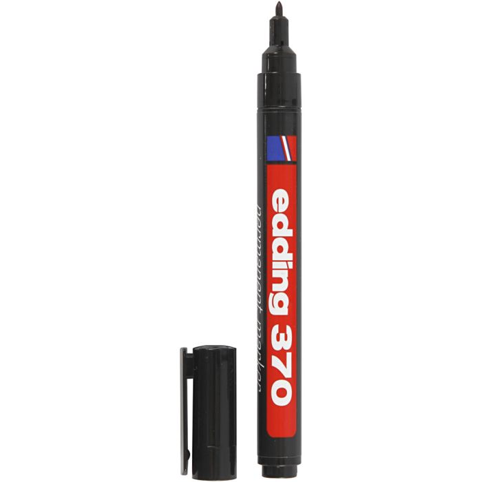 Edding 370 Marker, line 1 mm, black, 1 pc