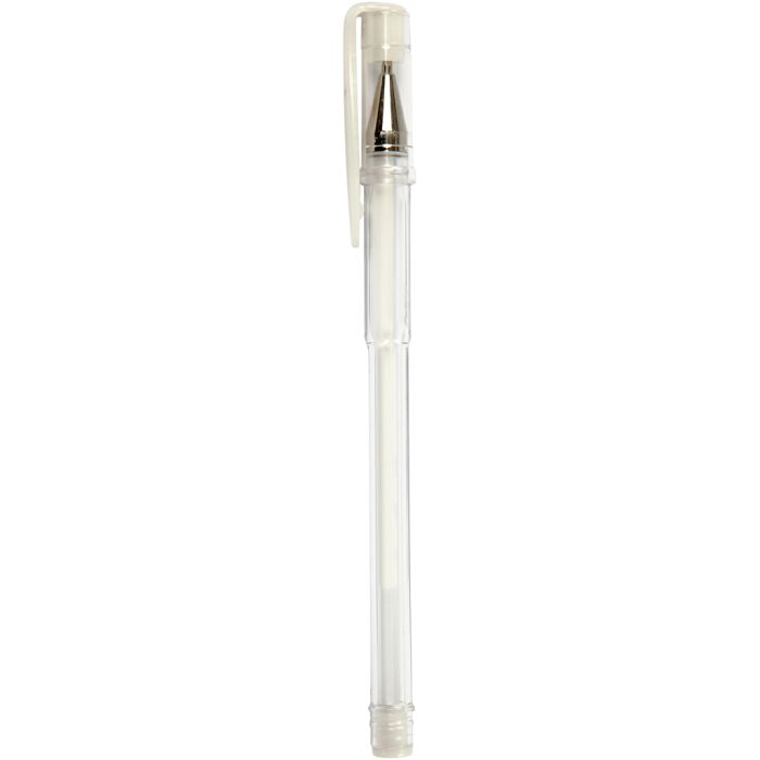 Gel Pens, line 0,8 mm, white, 6pc/ 1 pack