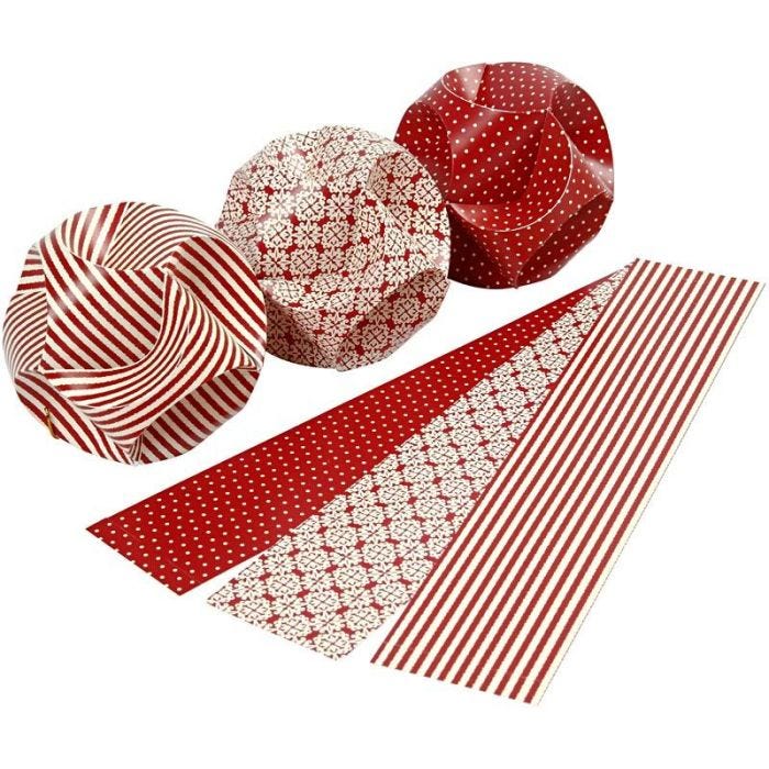 Click Ornaments, dia. 9 cm, size 5,5x28,4 cm, 9set/ 1 pack