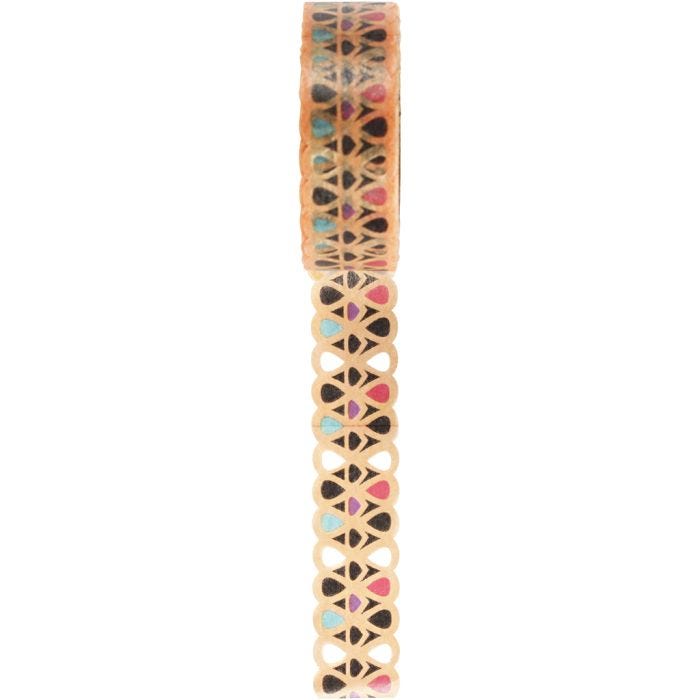 Lace Washi Tape, W: 15 mm, 5m/ 1 roll