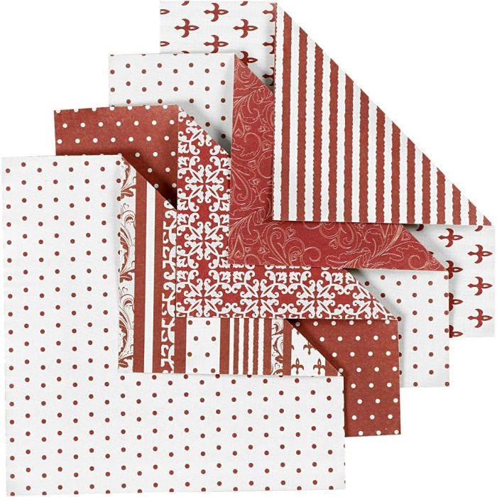 Origami Paper, size 10x10 cm, 80 g, 50ass sheets/ 1 pack