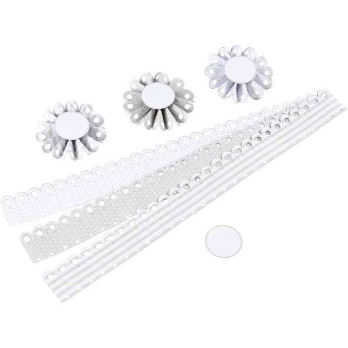 Paper Rosettes, dia. 8 cm, 160 g, 6 pc/ 1 pack