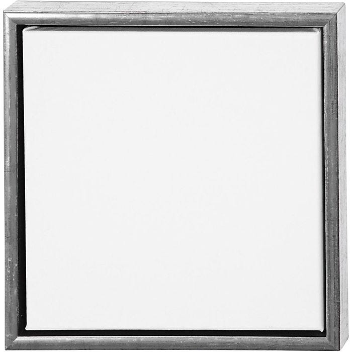 Canvas with Wooden Frame, size 30x30 cm, 360 g, antique silver, white, 1 pc