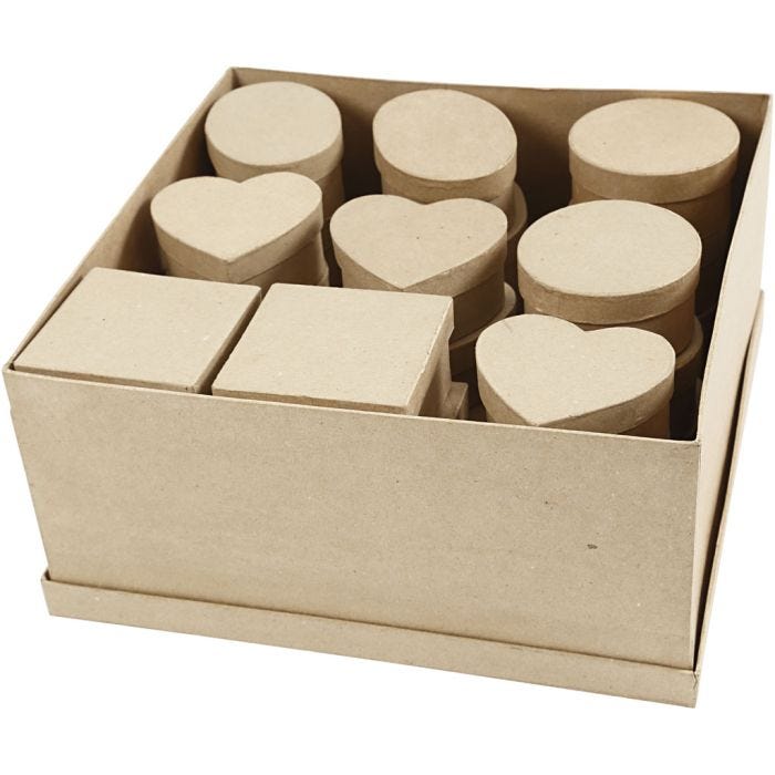 Medium boxes, H: 5 cm, dia. 10-12 cm, 28 pc/ 1 pack