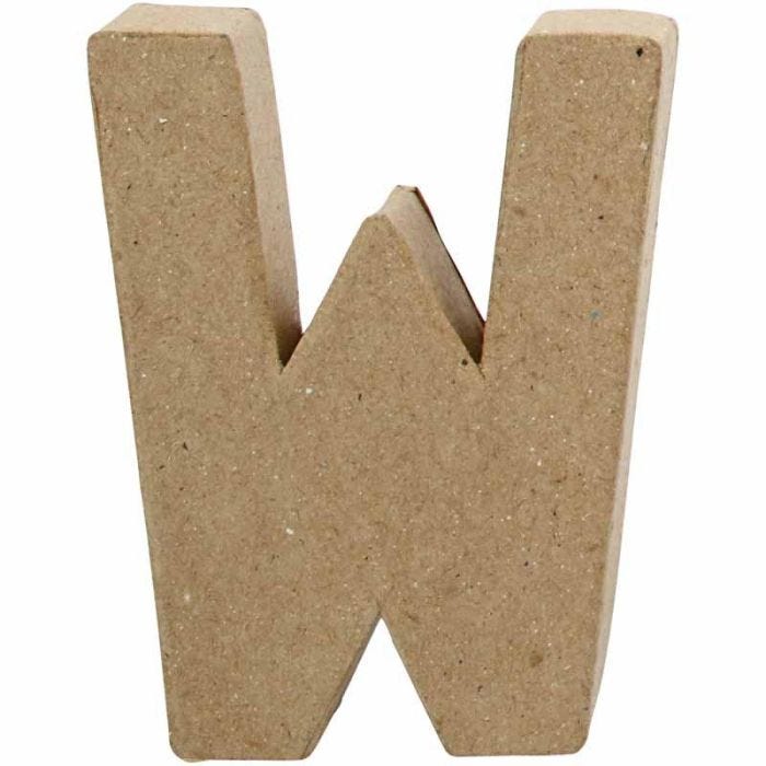 Letter, W, 10 cm, 8,3 cm, 1,7 cm, 1 pc