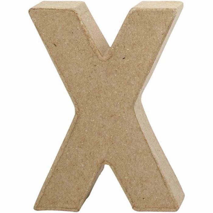Letter, X, H: 10 cm, W: 7,6 cm, thickness 1,7 cm, 1 pc