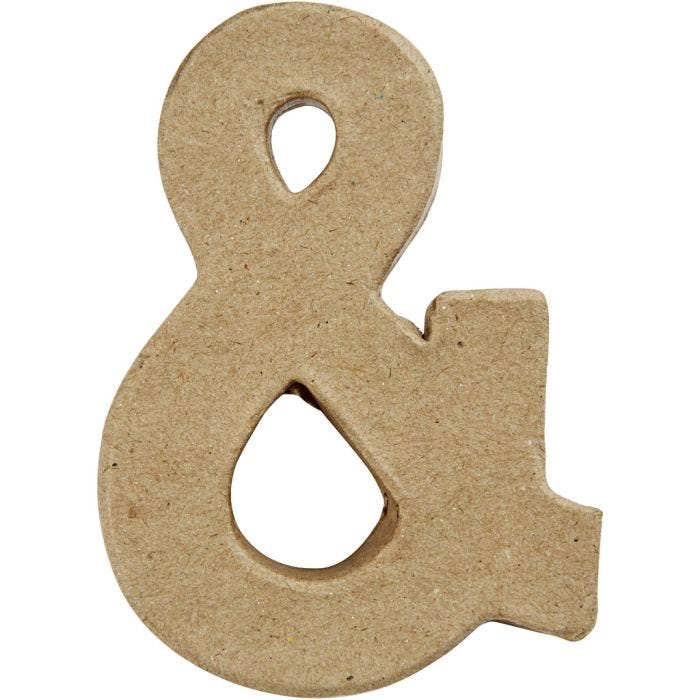 Symbol, &amp;, H: 10 cm, W: 7,5 cm, thickness 1,7 cm, 1 pc