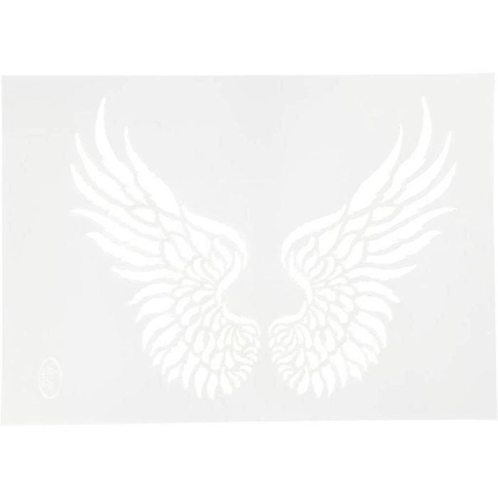 Stencil , wings, A4, sheet 210x297 mm, 1 pc