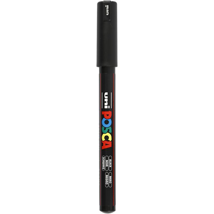 Posca Marker, no. PC-1MR, line 0,7 mm, extra-fine, black, 1 pc