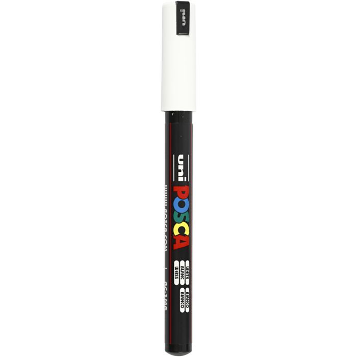Posca Marker, no. PC-1MR, line 0,7 mm, extra-fine, white, 1 pc
