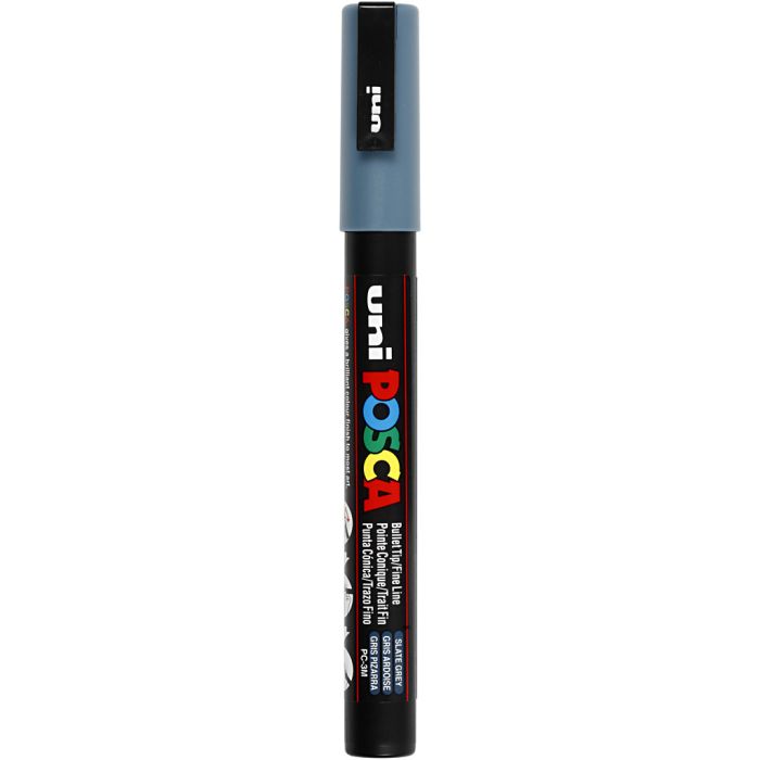 Posca Marker, no. PC-3M, line 0,9-1,3 mm, fine, slate grey, 1 pc