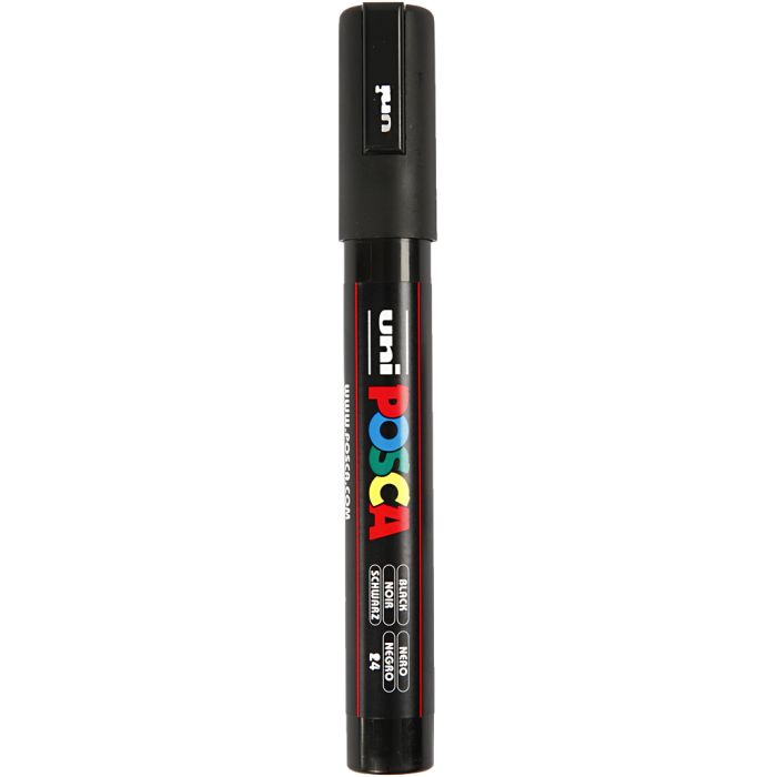 Posca Marker, no. PC-5M, line 2,5 mm, medium, black, 1 pc