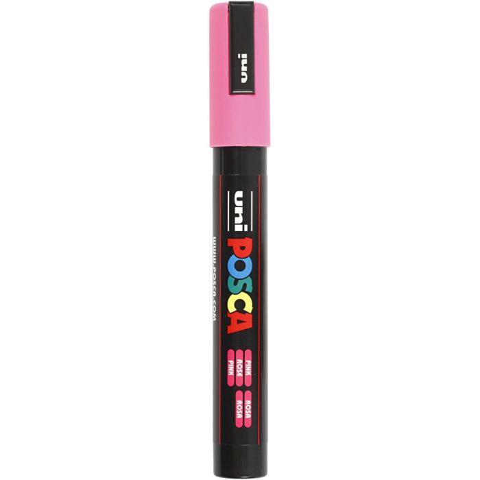 Posca Marker, no. PC-5M, line 2,5 mm, medium, pink, 1 pc
