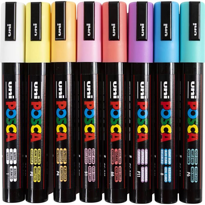 Posca Marker, no. PC-5M, line 2,5 mm, medium, 8 pc/ 1 pc