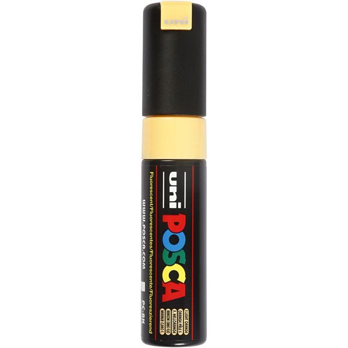 Posca Marker, no. PC-8K, line 8 mm, broad, fluo light orange, 1 pc