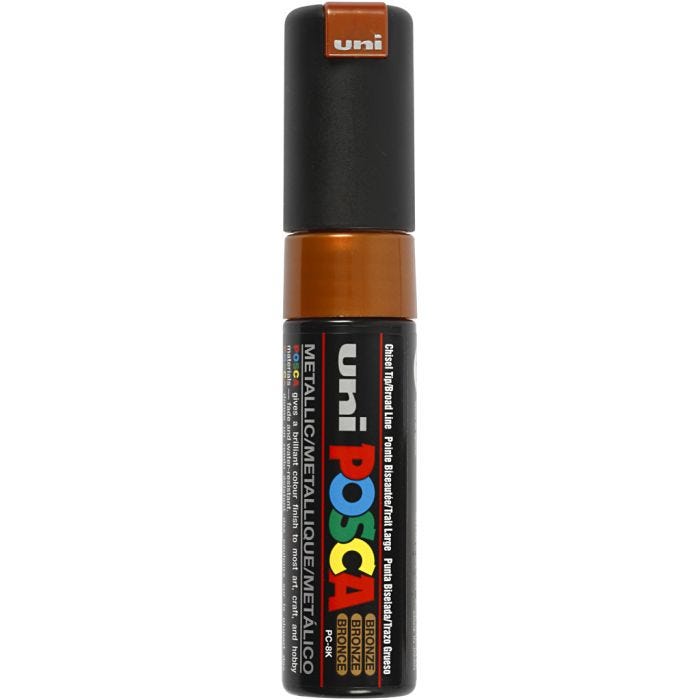 Posca Marker, no. PC-8K, line 8 mm, broad, bronze, 1 pc