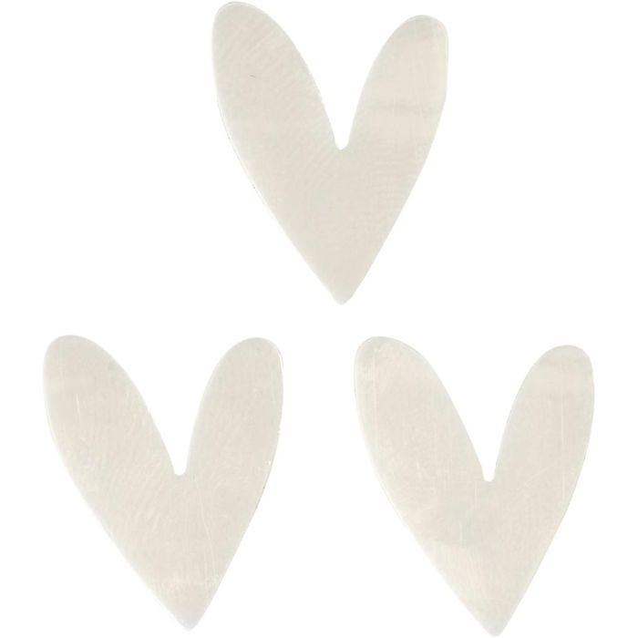 Sequins, size 15x17 mm, off-white, 10 g/ 1 pack