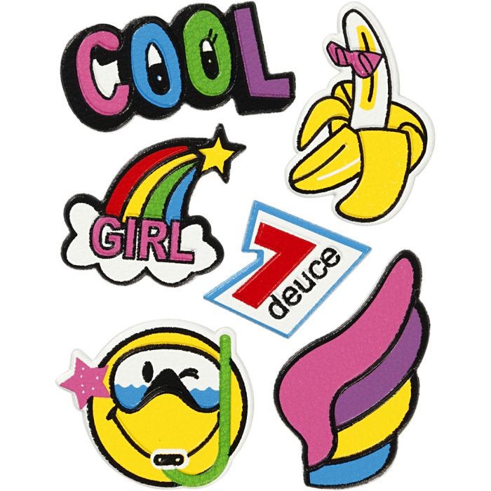 Soft Stickers, Cool Girl, sheet 12,2x17,75 cm, 1 sheet