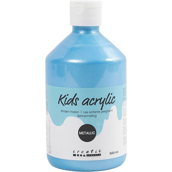 Acrylic Paint Metallic, metallic, light blue, 500 ml/ 1 bottle