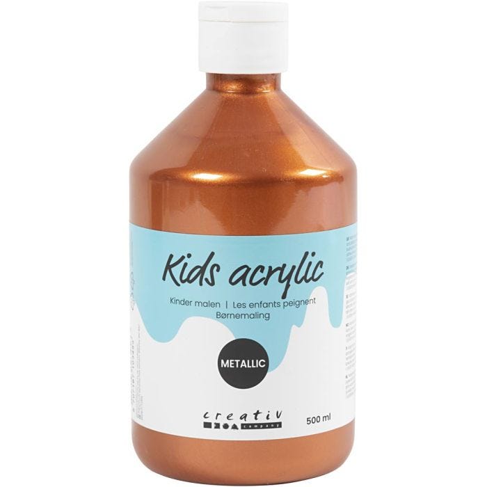 Acrylic Paint Metallic, metallic, metallic copper, 500 ml/ 1 bottle