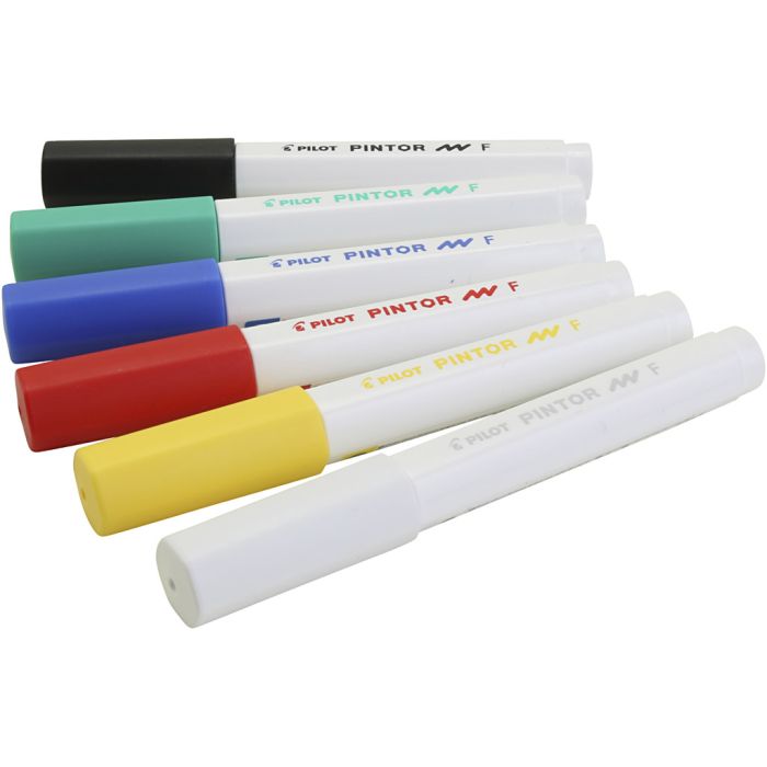 PILOT Pintor Markers, standard colours, 6 pc/ 1 pack