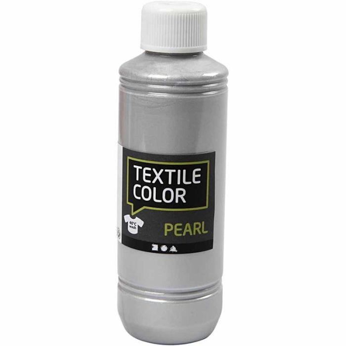 Textile Color, mother of pearl, silver, 250 ml/ 1 bottle