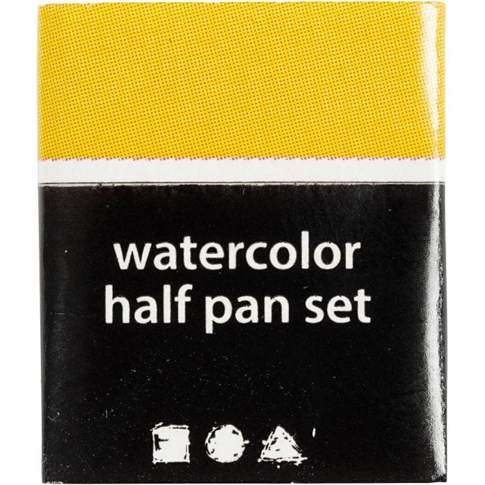 Art Watercolour, ½-pan, size 10x15x20 mm, clear yellow, 1 pc