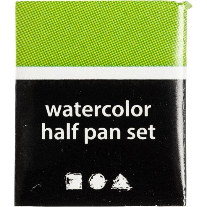 Art Watercolour, ½-pan, size 10x15x20 mm, light green, 1 pc