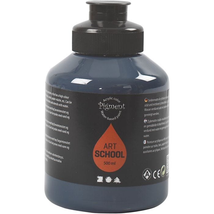 Art Acrylic, semi-glossy, opaque, indigo, 500 ml/ 1 bottle