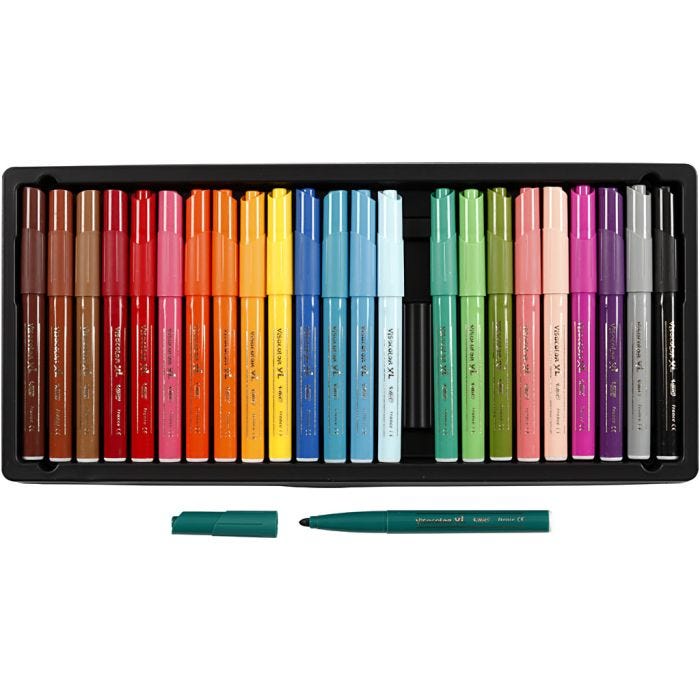 BIC Visa Color Marker, line 3 mm, assorted colours, 24 pc/ 1 pack