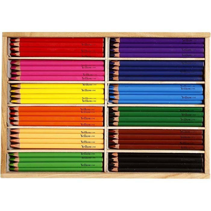 Colouring Pencils, lead 5 mm, JUMBO, assorted colours, 144 pc/ 1 pack