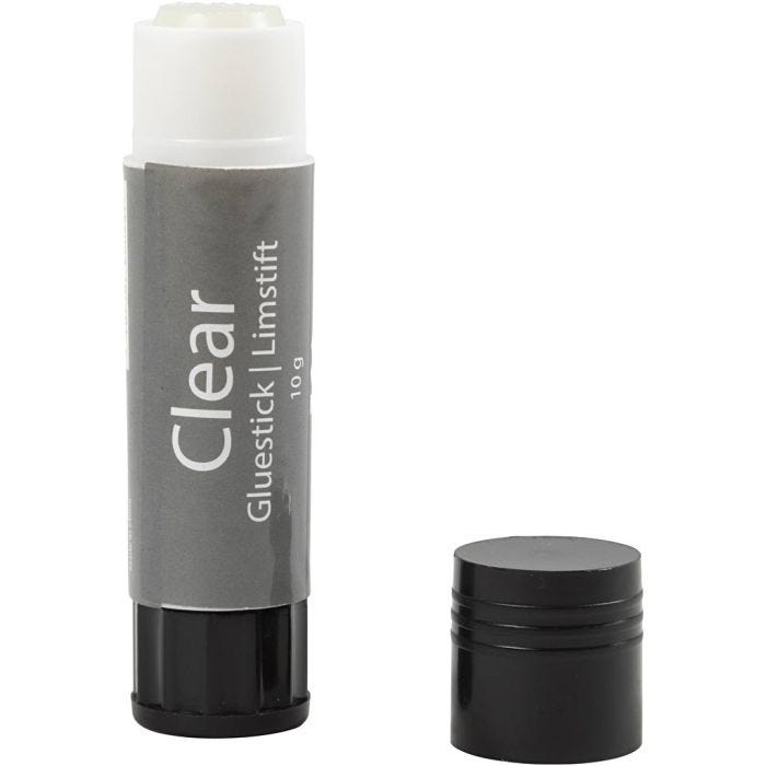 Clear Glue Stick, Round, 10 g, 1 pc
