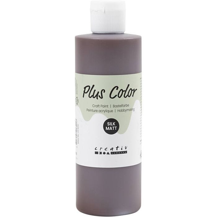 Plus Color Craft Paint, chocolate, 250ml/ 1 bottle